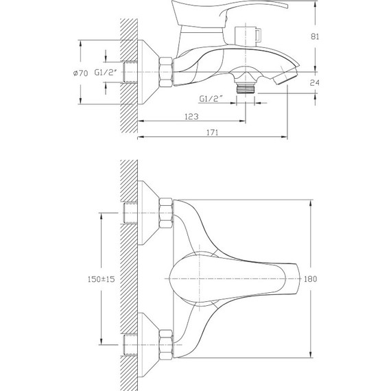 Смеситель для ванны Haiba HB6001 фото 2