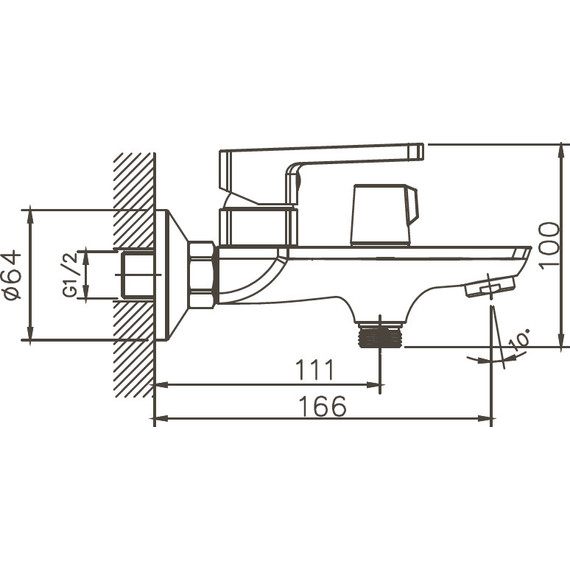 Смеситель для ванны Haiba HB60176 - 2 Смеситель для ванны Haiba HB60176 фото 2