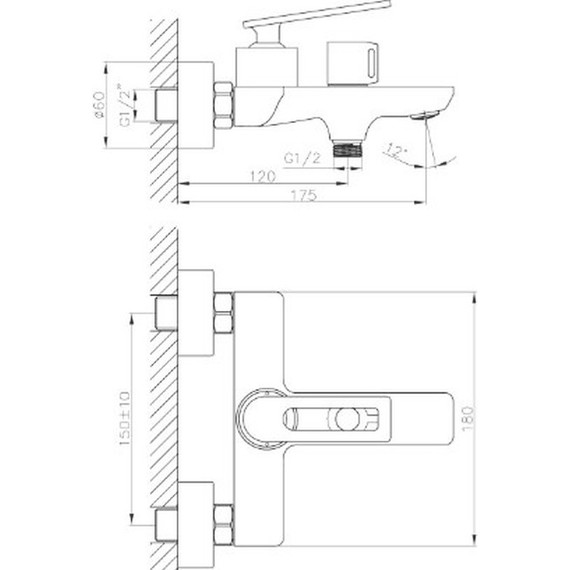 Смеситель для ванны Haiba HB60589 фото 2