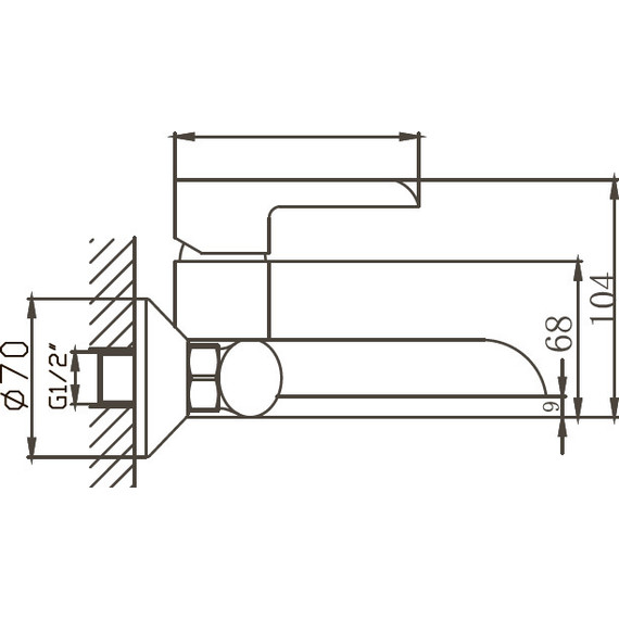 Смеситель для ванны Haiba HB60805-8, белый/хром фото 2