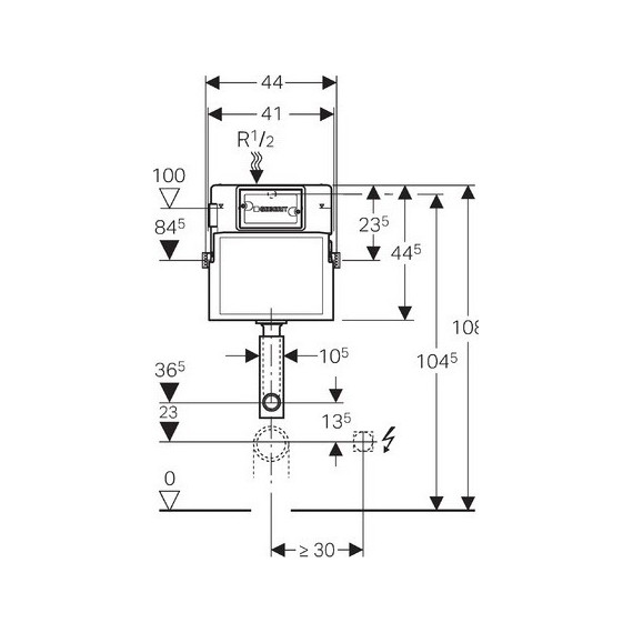 Смывной бачок скрытого монтажа Geberit UP 100 109.100.00.1 фото 2