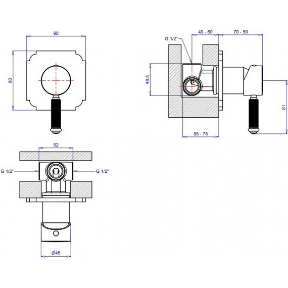 Смеситель для душа Cezares APHRODITE-DIM2-02-Bi, бронза, Цвет производителя: бронза - 2 Смеситель для душа Cezares APHRODITE-DIM2-02-Bi, бронза, Цвет производителя: бронза фото 2