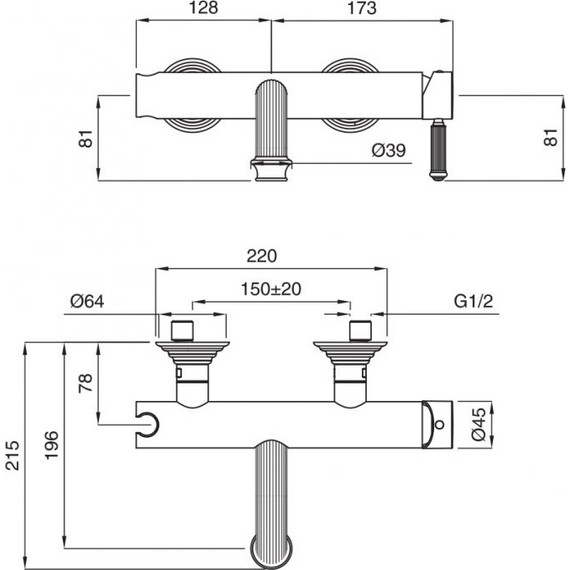 Смеситель для ванны Cezares APHRODITE-VDM-02-Bi, бронза, Цвет производителя: бронза фото 2