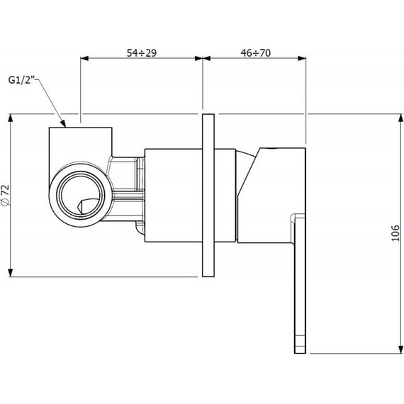 Смеситель для душа Cezares GLAM-DIM-01 фото 2