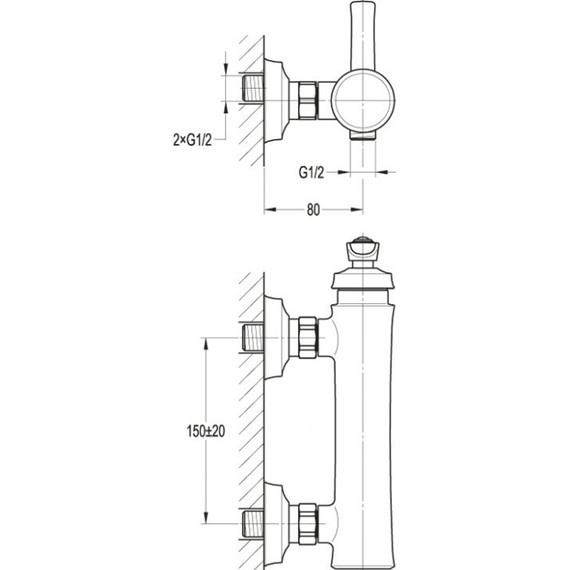 Смеситель для душа Cezares LIBERTY-F-D-01 фото 2