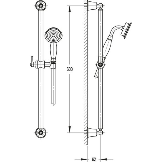 Душевой гарнитур Cezares LIBERTY-F-SD-01 - 3 Душевой гарнитур Cezares LIBERTY-F-SD-01 фото 3