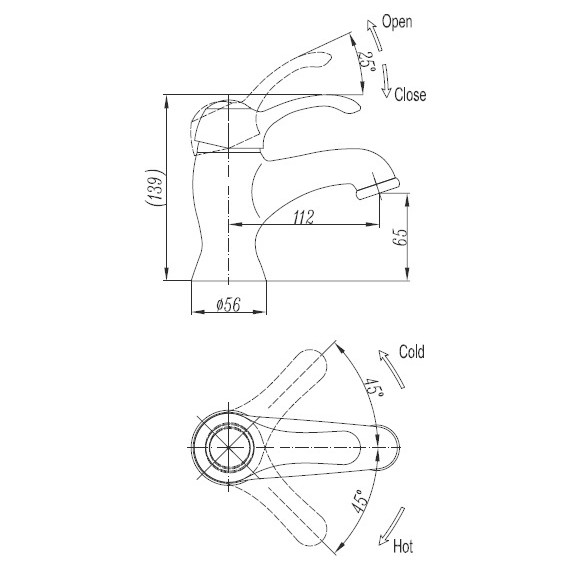 Смеситель для раковины Cezares LIRA-C-LS1-01, Цвет производителя: хром фото 2