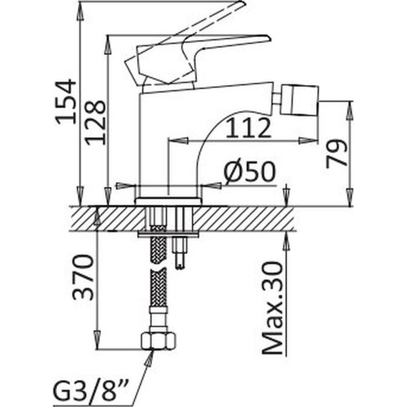 Смеситель для биде Cezares NAUTIC-BS1-01-W0, Цвет производителя: хром фото 2