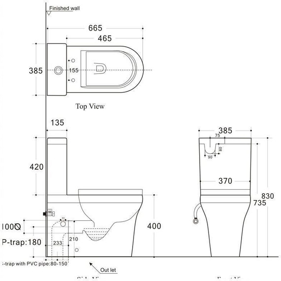 Унитаз-компакт безободковый Aquanet Rimless Nova-C1 BL-101N-TPT-A 203338 с тонкой крышкой микролифт фото 11
