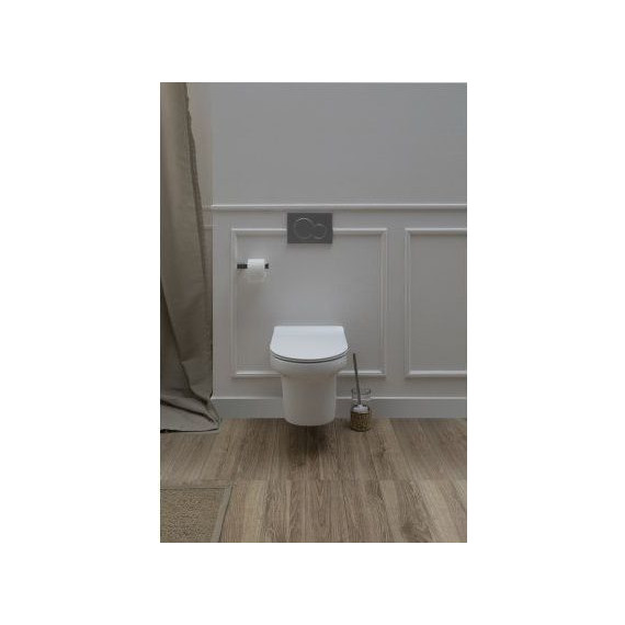 Унитаз подвесной Aquanet Rimless Nova-W BL-101N-WHT 211914 с тонкой крышкой микролифт фото 10