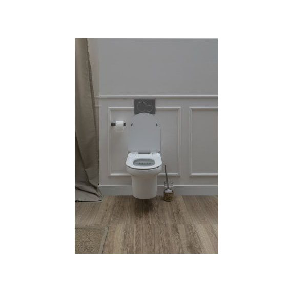 Унитаз подвесной Aquanet Rimless Nova-W BL-101N-WHT 211914 с тонкой крышкой микролифт фото 11