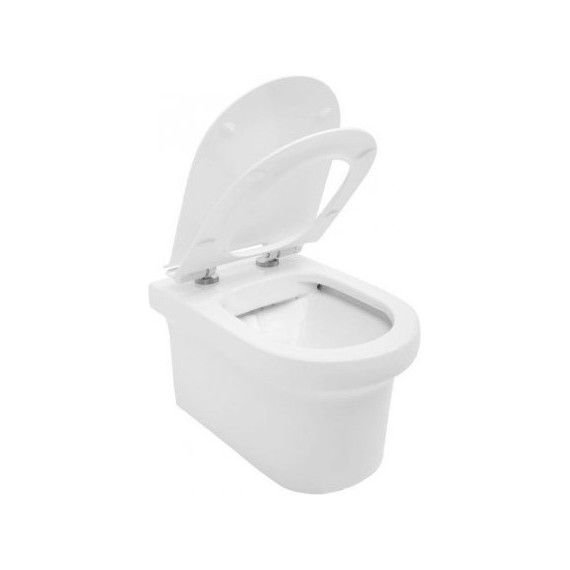 Унитаз подвесной Aquanet Rimless Nova-W BL-101N-WHT 211914 с тонкой крышкой микролифт фото 4