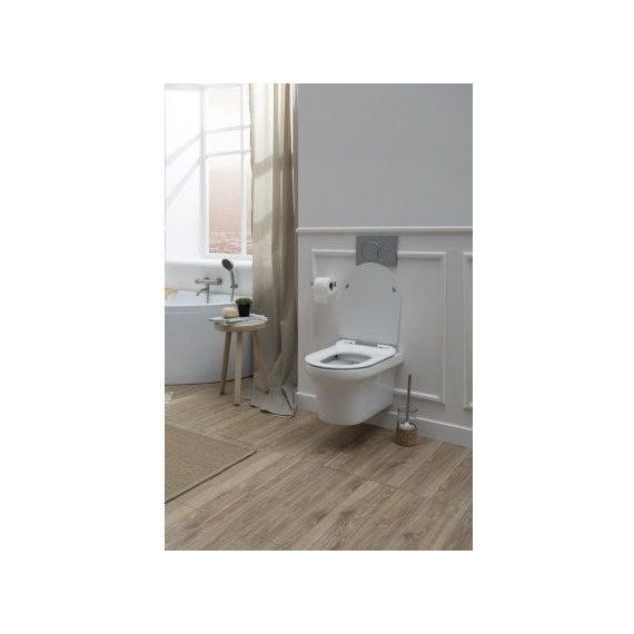 Унитаз подвесной Aquanet Rimless Nova-W BL-101N-WHT 211914 с тонкой крышкой микролифт фото 9