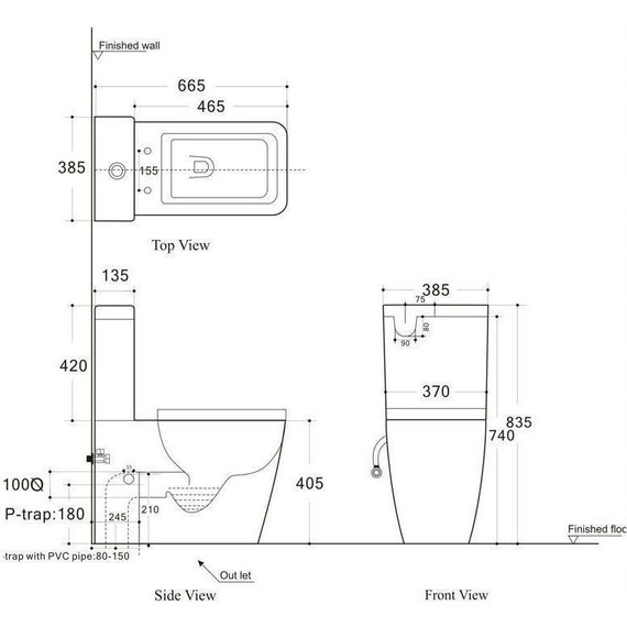 Унитаз-компакт безободковый Aquanet Rimless Tavr-C1 BL-103N-TPT 203346 с тонкой крышкой микролифт фото 8