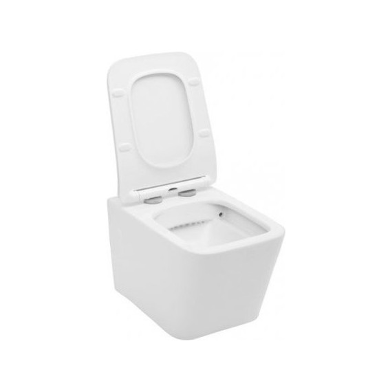 Унитаз подвесной Aquanet Rimless Tavr-W BL-103N-WHT 211920 с тонкой крышкой микролифт, Цвет производителя: белый фото 4