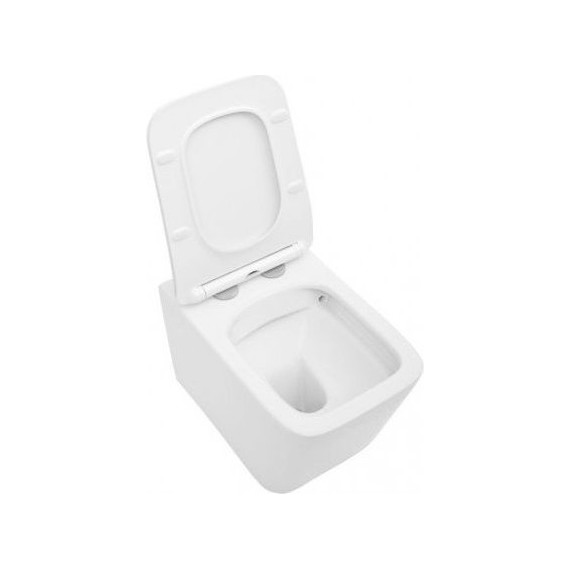 Унитаз подвесной Aquanet Rimless Tavr-W BL-103N-WHT 211920 с тонкой крышкой микролифт, Цвет производителя: белый фото 6