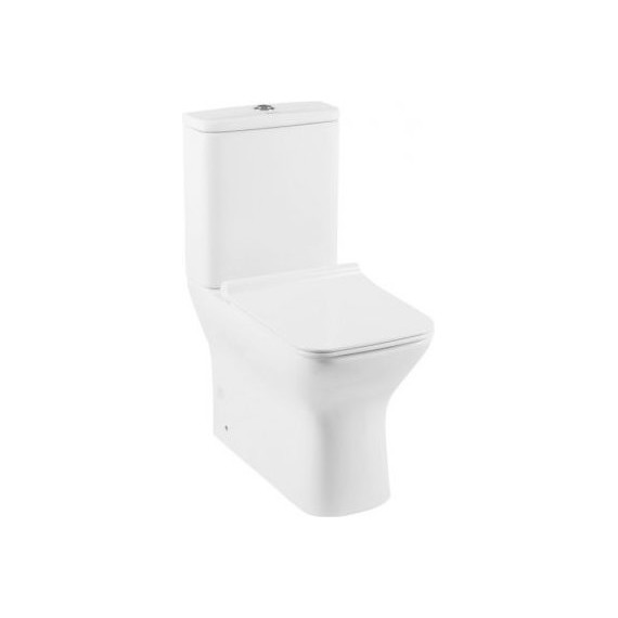 Унитаз-компакт безободковый Aquanet Rimless Cube-C CL-12248B 210759 с тонкой крышкой микролифт фото 