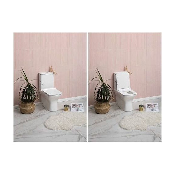 Унитаз-компакт безободковый Aquanet Rimless Cube-C CL-12248B 210759 с тонкой крышкой микролифт - 6 Унитаз-компакт безободковый Aquanet Rimless Cube-C CL-12248B 210759 с тонкой крышкой микролифт фото 6