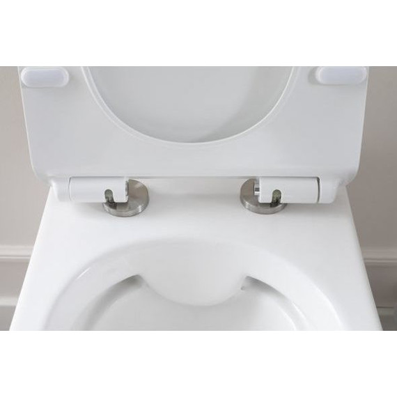 Унитаз подвесной Aquanet Rimless Roll-W CL-12249D 210766 с тонкой крышкой микролифт фото 11