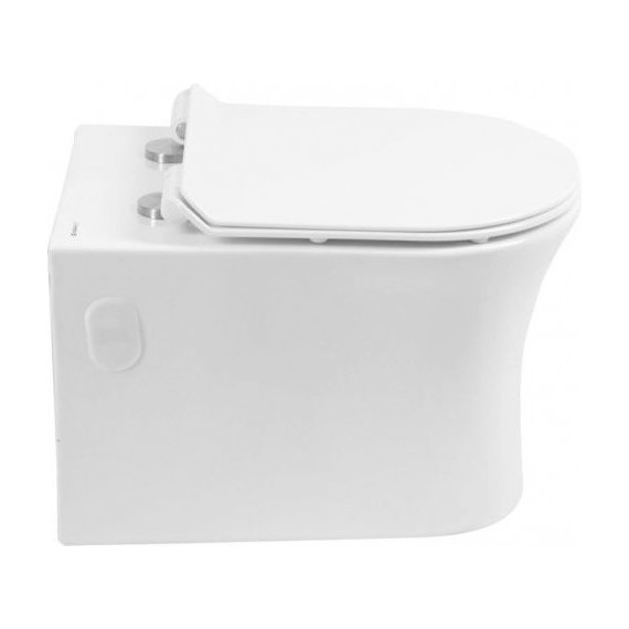 Унитаз подвесной Aquanet Rimless Roll-W CL-12249D 210766 с тонкой крышкой микролифт фото 5