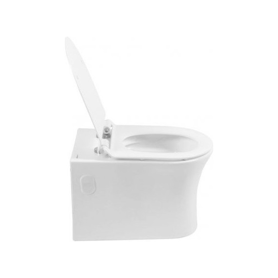 Унитаз подвесной Aquanet Rimless Roll-W CL-12249D 210766 с тонкой крышкой микролифт фото 6