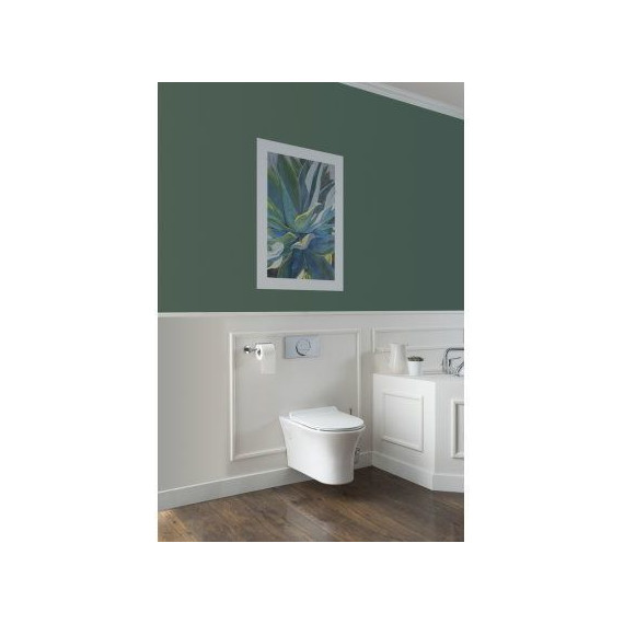 Унитаз подвесной Aquanet Rimless Roll-W CL-12249D 210766 с тонкой крышкой микролифт фото 8