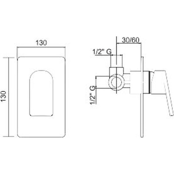 Смеситель для душа Cezares FUSION-DIM-CNE фото 2
