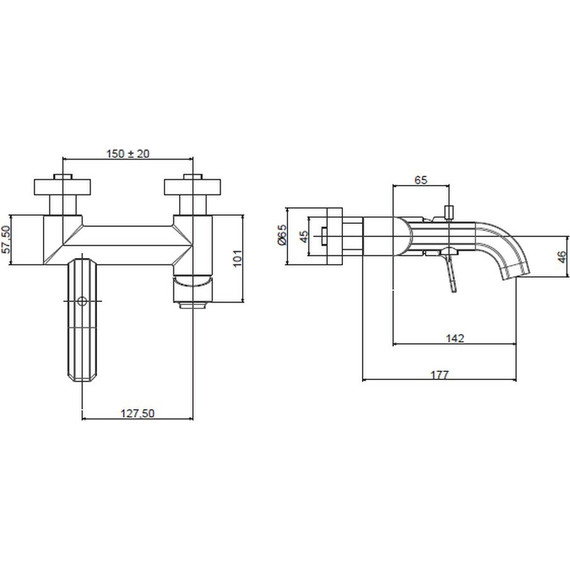 Смеситель для ванны Cezares FUSION-VDM-01 фото 2