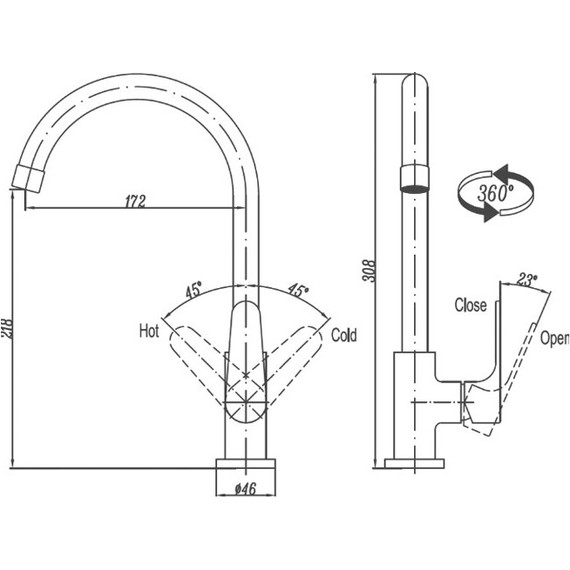 Смеситель для кухни Cezares LACONICO-C-LL25-BLC, белый фото 2