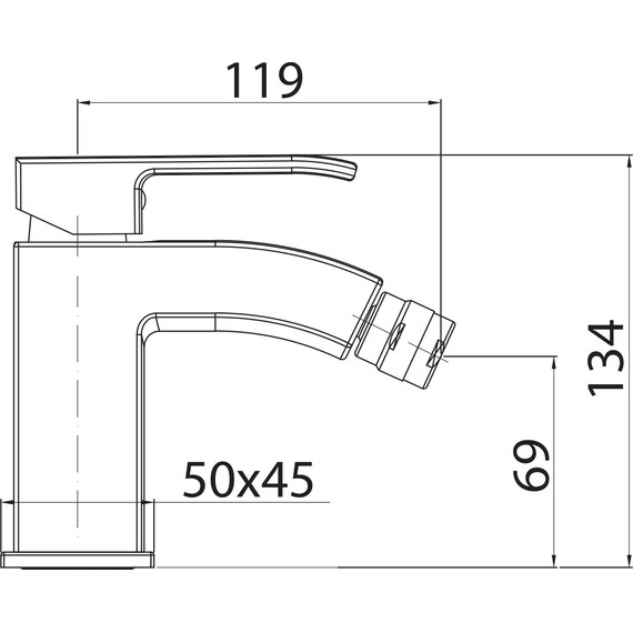Смеситель для биде Cezares LIVELLO-BSM1-01-W0, Цвет производителя: хром фото 2