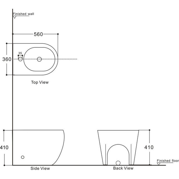 Биде напольное Aquanet Cetus 2.0 B1 LX-1831 243550 - 2 Биде напольное Aquanet Cetus 2.0 B1 LX-1831 243550 фото 2