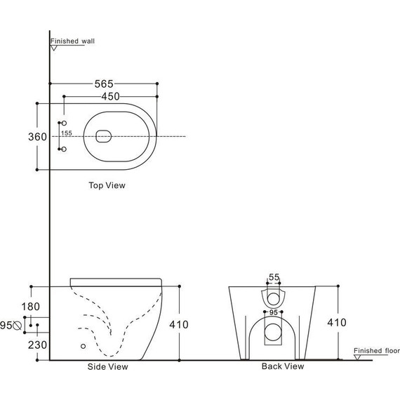 Унитаз приставной безободковый Aquanet Rimless Cetus 2.0 F LX-1902 243540 с тонкой крышкой микролифт фото 2
