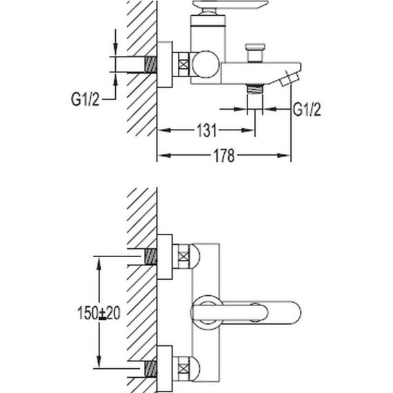 Смеситель для ванны Cezares SIESTA-F-VD-01 фото 2