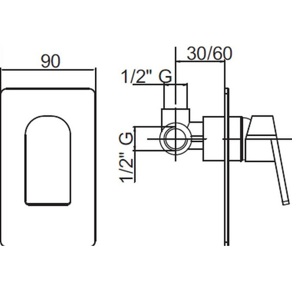 Смеситель для душа Cezares TREND-DIM-01-Cr фото 2
