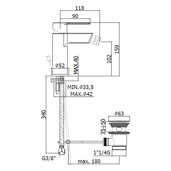 Смеситель для биде Cezares OVEST-BSM1-01-W0 - 2 Смеситель для биде Cezares OVEST-BSM1-01-W0 фото 2