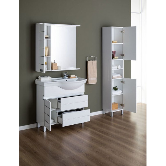 Пенал напольный Aquanet Доминика 35 см 170802, белый - 10 Пенал напольный Aquanet Доминика 35 см 170802, белый фото 10