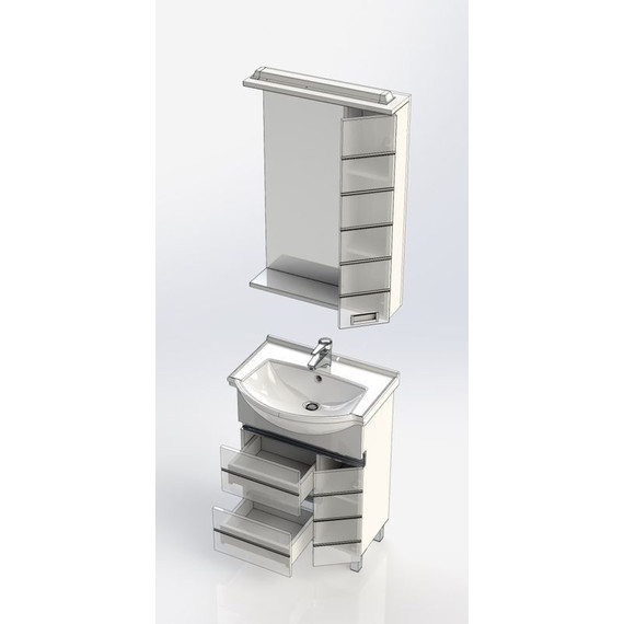 Зеркало-шкаф Aquanet Доминика 60 см 171918 LED, белый - 10 Зеркало-шкаф Aquanet Доминика 60 см 171918 LED, белый фото 10