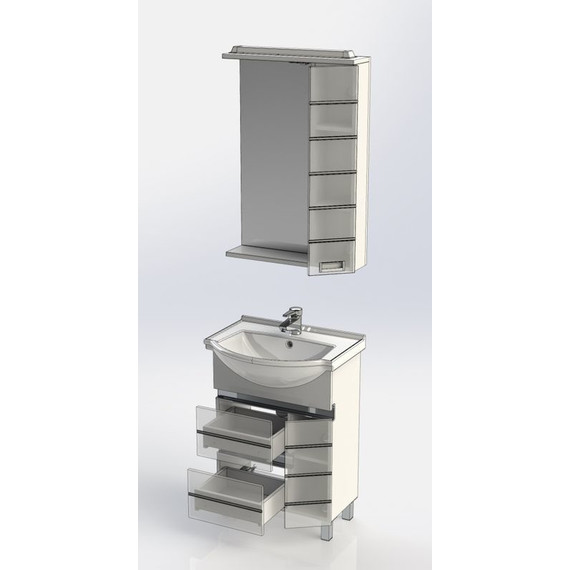 Зеркало-шкаф Aquanet Доминика 60 см 171918 LED, белый - 11 Зеркало-шкаф Aquanet Доминика 60 см 171918 LED, белый фото 11