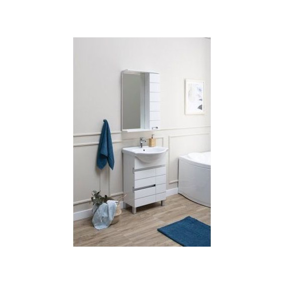 Зеркало-шкаф Aquanet Доминика 60 см 171918 LED, белый - 12 Зеркало-шкаф Aquanet Доминика 60 см 171918 LED, белый фото 12