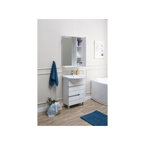 Зеркало-шкаф Aquanet Доминика 60 см 171918 LED, белый - 13 Зеркало-шкаф Aquanet Доминика 60 см 171918 LED, белый фото 13