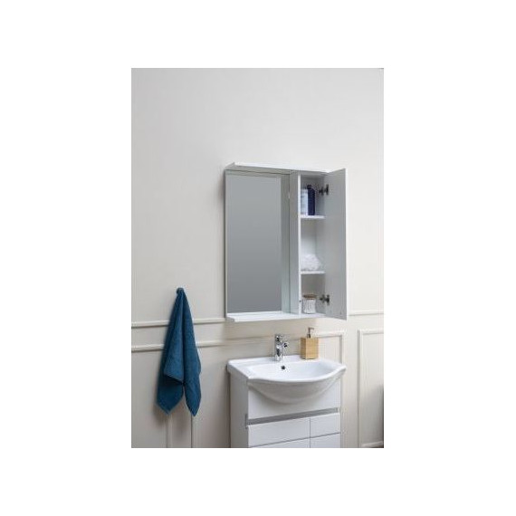 Зеркало-шкаф Aquanet Доминика 60 см 171918 LED, белый - 15 Зеркало-шкаф Aquanet Доминика 60 см 171918 LED, белый фото 15