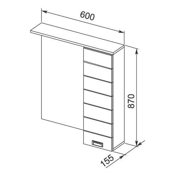 Зеркало-шкаф Aquanet Доминика 60 см 171918 LED, белый - 17 Зеркало-шкаф Aquanet Доминика 60 см 171918 LED, белый фото 17