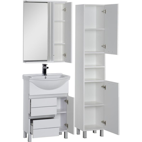 Зеркало-шкаф Aquanet Доминика 60 см 171918 LED, белый - 8 Зеркало-шкаф Aquanet Доминика 60 см 171918 LED, белый фото 8