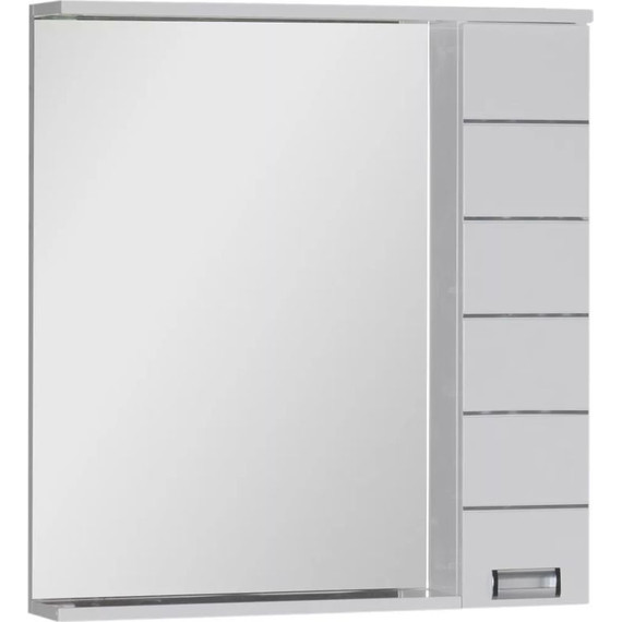Зеркало-шкаф Aquanet Доминика 80 см 171081 LED, белый фото 