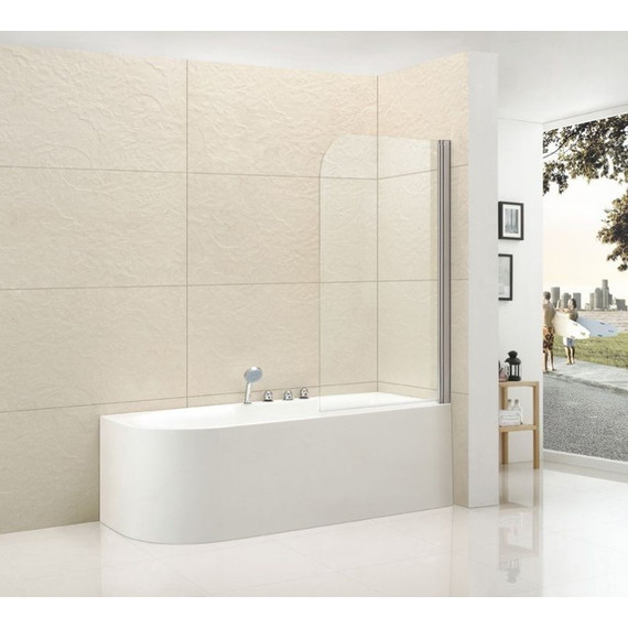 Шторка для ванны Cezares 80 см ECO-O-V-1-80/140-P-Cr-R, хром/матовое фото 