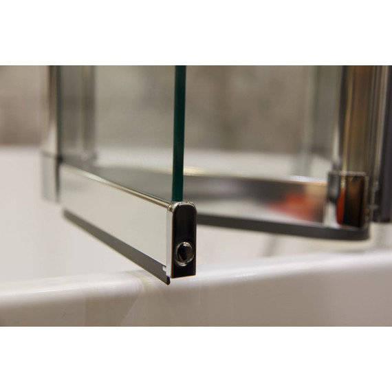 Шторка для ванны Cezares 120 см PRATICO-V-5-120/140-C-Cr, хром/прозрачное фото 4