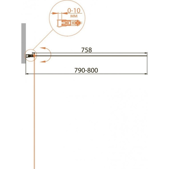 Шторка для ванны Cezares 80 см RELAX-V-1-80/140-C-Bi, белый/прозрачное - 2 Шторка для ванны Cezares 80 см RELAX-V-1-80/140-C-Bi, белый/прозрачное фото 2