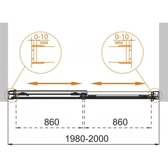 Шторка для ванны Cezares 200 см TANDEM-SOFT-VF-2-200/145-P-Cr, хром/матовое - 7 Шторка для ванны Cezares 200 см TANDEM-SOFT-VF-2-200/145-P-Cr, хром/матовое фото 7