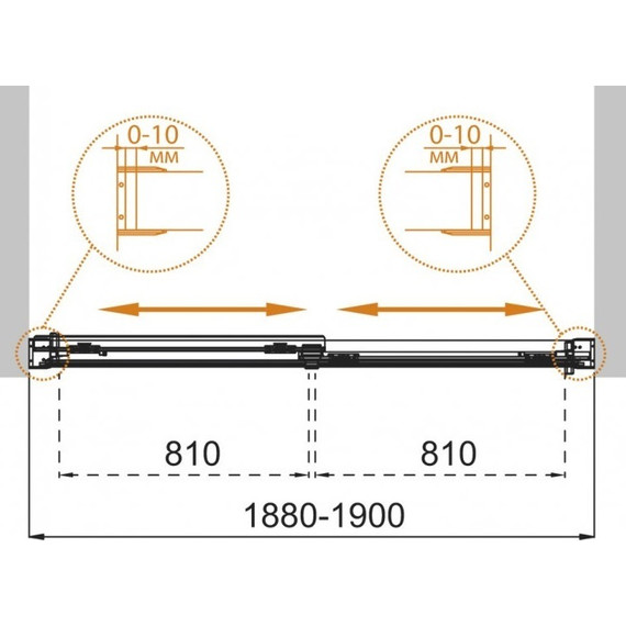 Шторка для ванны Cezares 190 см TANDEM-SOFT-VF-2-190/145-C-Cr-IV, хром/прозрачное - 4 Шторка для ванны Cezares 190 см TANDEM-SOFT-VF-2-190/145-C-Cr-IV, хром/прозрачное фото 4