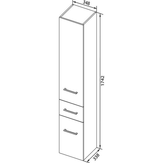 Пенал подвесной Aquanet Порто 35 см 195732, белый - 14 Пенал подвесной Aquanet Порто 35 см 195732, белый фото 14